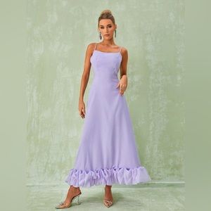 Ilsa Spaghetti Maxi Dress In Violet
